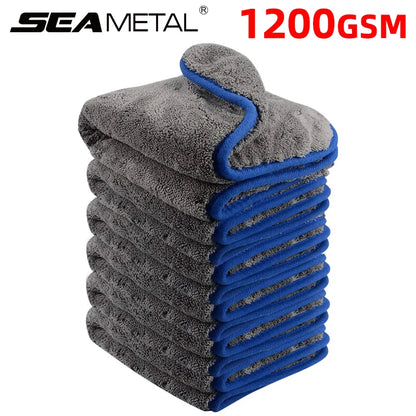 Serviette Microfibre Voiture SEAMETAL 1200GSM – Séchage Ultra-Absorbant
