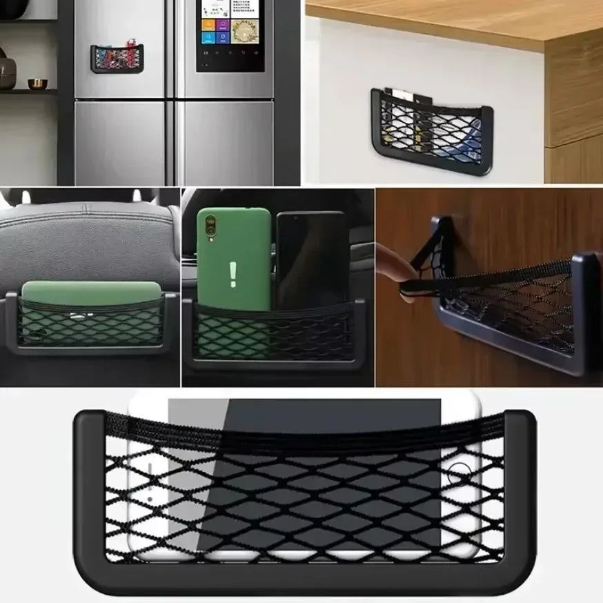 Filet de Rangement Voiture en Silicone — Organisateur Universel | 1 ou 2 pièces